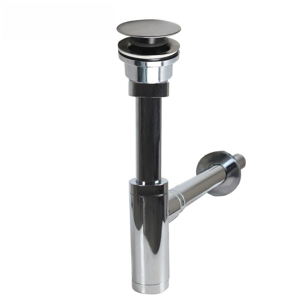 Bounce Action Wall Drain for Washbasin Stainless Steel Housing Chrome Plated ABS Seals 32mm Drain Pipe Efficient Flow Design
