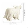 Scottish Cow Specter Statue Halloween Figurine Spooky with Drape for Collectors,