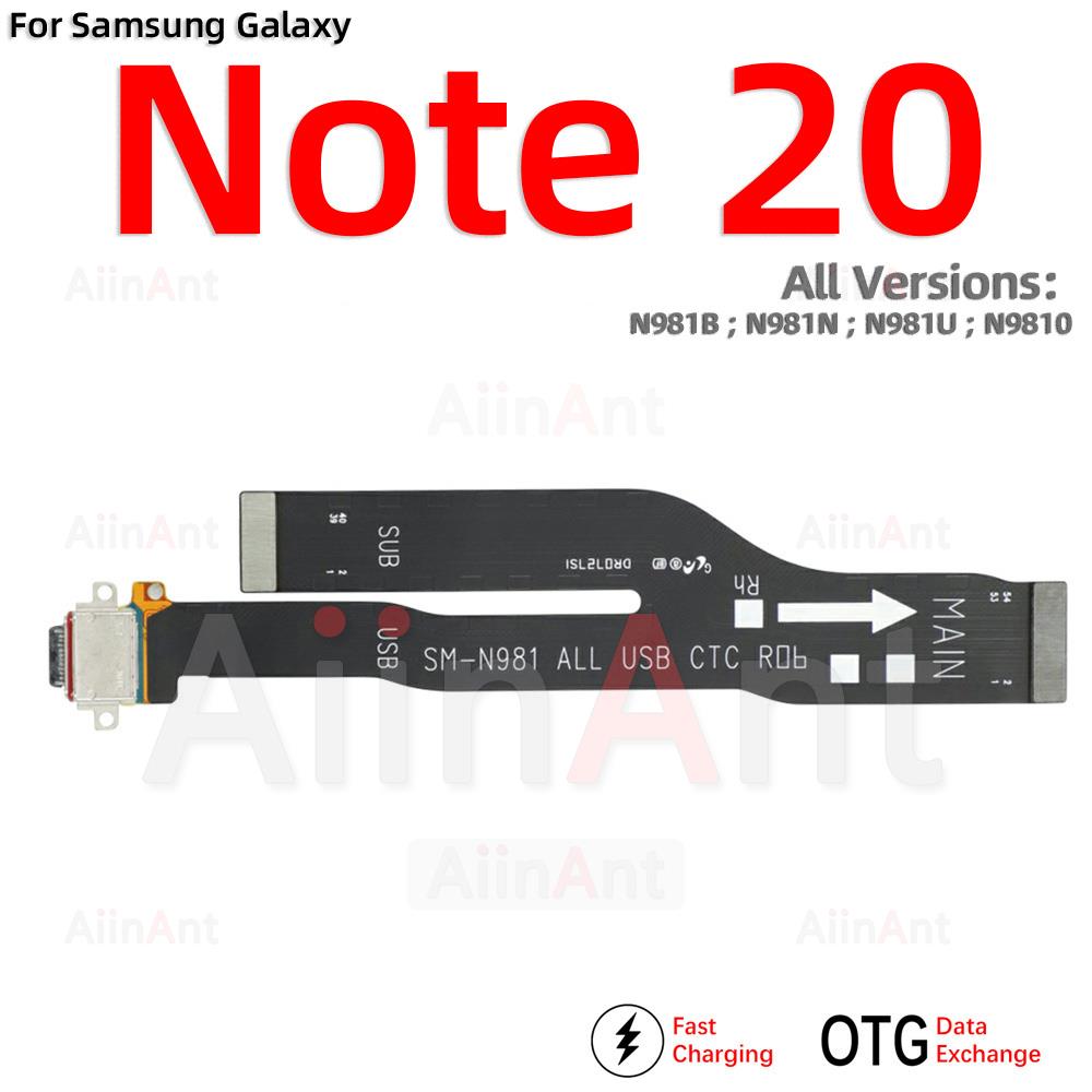 Aiinant USB Port Charger Board Dock Charging Flex Cable For Samsung Galaxy Note 10 20 Ultra Plus Lite N986B N981B N976F N975F