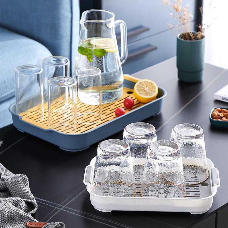 Double-Layer Draining Dish Rack and Storage Tray for Kitchen and Dining Essentials