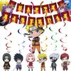 Ninja Theme Naruto Party Supplies Decor Banner Balloon Cake Topper Adult Kids