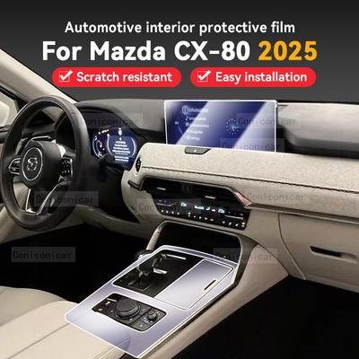 For MAZDA CX-80 2025 Car Interior Center Console Screen Protective Film Anti-scratch Repair Cover Film Sticker Accessories