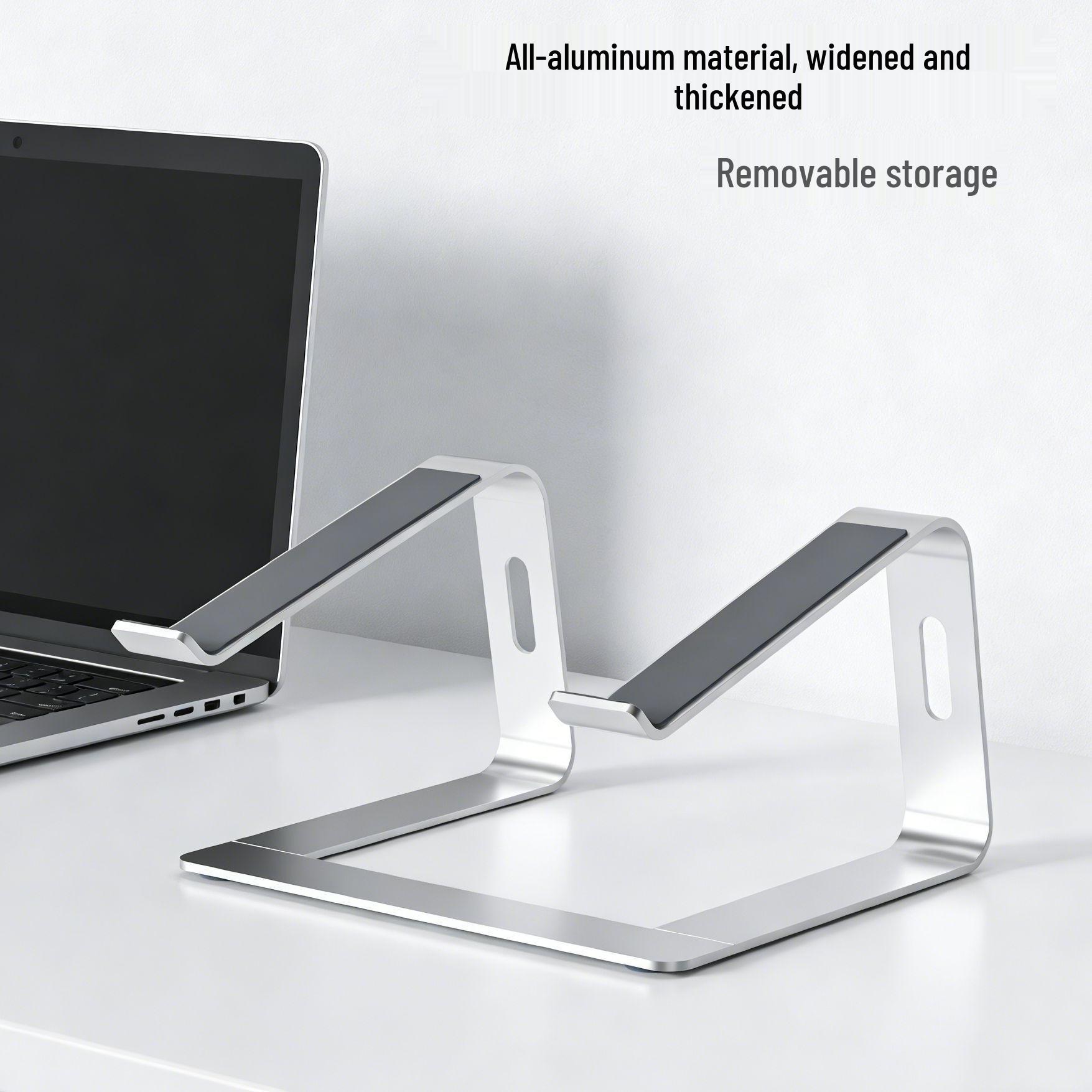 Portable Aluminum Laptop Cooling Stand with Adjustable Height