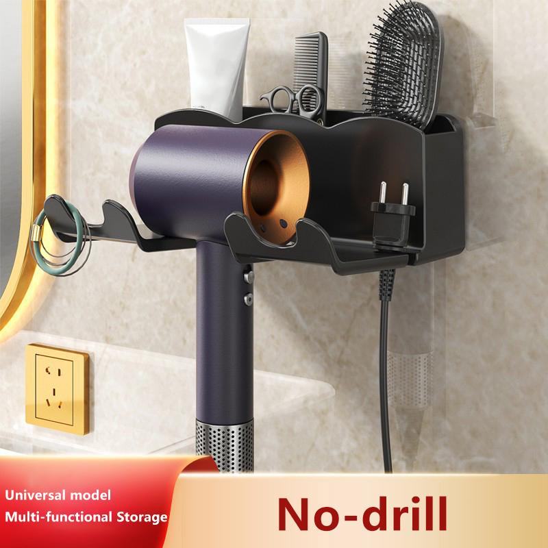 Hair Dryer Holder Wall Dryer Cradle Straightener Stand Hairdryer Organizer Box Toilet Blower Holder Shelf Bathroom Accessories