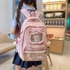 Schulrucksack für Mittelschüler süßer Kontrastfarben-Stil transparent dekomprimierend große Kapazität Mädchenrucksack