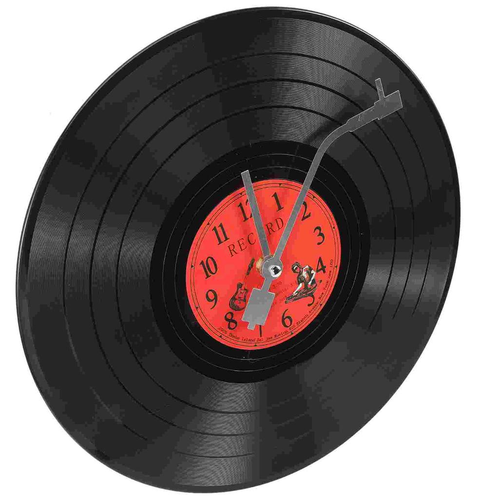 Clock Wall Vinyl Record Music Decor Hanging Records Silent Ocean Minimalist Office Decorative Clocks Country Vintage Cute Cafe