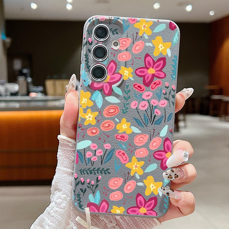 

Красочный Цветочный Чехол Для Samsung Galaxy S25 Edge S24 Ultra S23 S22 Plus S21 FE A15 A16 A17 A26 A35 A36 A54 A55 A56 5G Capa Funda Galaxy A17 5G