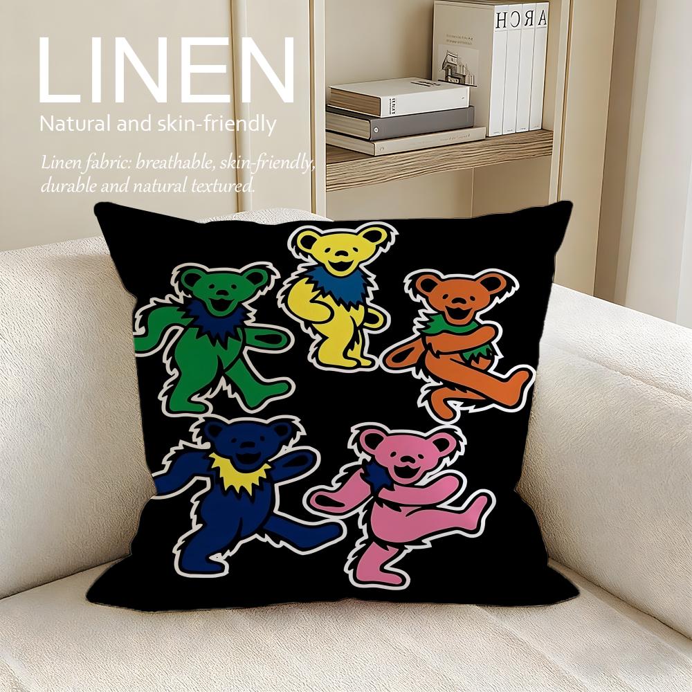 Music Grateful Dead Cushion Cover Pillowcase Set Pcs X X Breathable Washable Sofa Cushion Cover