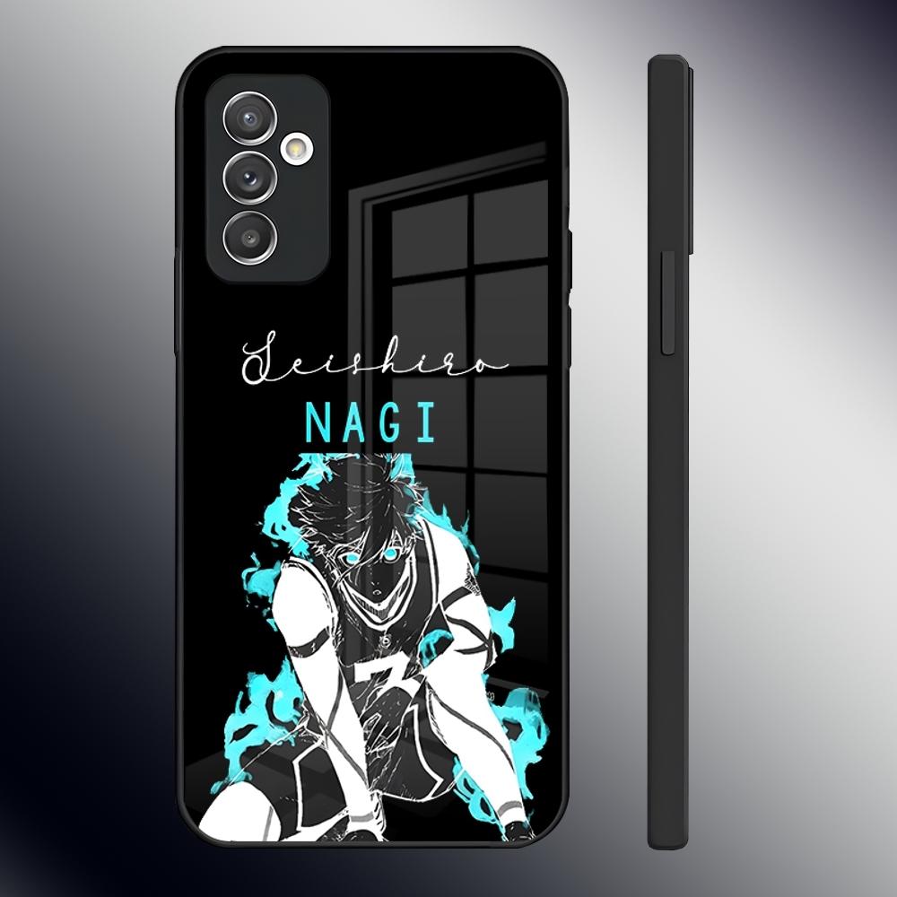 Blue Lock Anime Phone Case For Samsung S24 Ultra S23 S22 S20 Fe S21 Plus A54 A34 A24 A53 A13 A16 Glass Back Cover