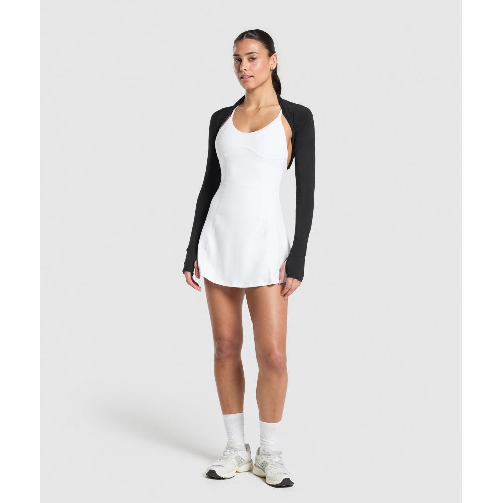 Gymshark Strappy 2 In 1 Dress White B2c6r Wb57