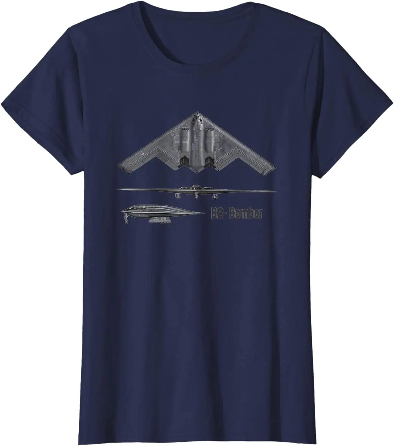 

B2 Spirit Stealth Strategic Bomber T Shirt100 Cotton Short Sleeve ONeck Casual Tshirts Loose Top Size S3XL 4XL