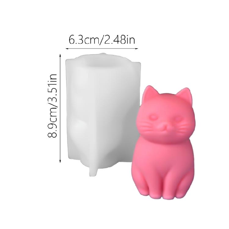 Cats Shaped Candle Molds for Candle Soap Office Desk Decorations, Cats Shaped Silicones Molds