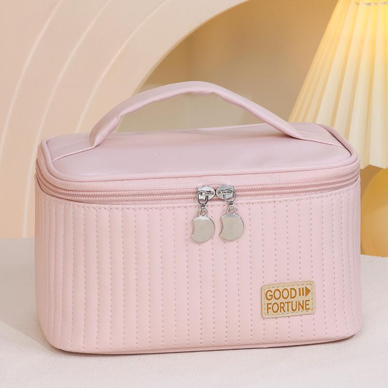 Bolsas de Maquillaje para Mujeres Viaje Artículos de Aseo Estuches Lindos Bolsa Portátil Color Sólido Organizador de Maquillaje Caja Bolsa de Cosméticos Neceser