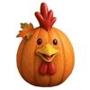 1Pc Funny Farm Animals Statue Farmhouse Pumpkin Figurines Pumpkin Table Ornaments for Autumn Halloween Thanksgiving Home Indoor