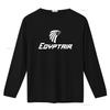 Egypt Air White Logo Egyptian Airline Geek Navy Blue Cotton T Shirt for Cool Design Fashion Casual Vintage Washed
