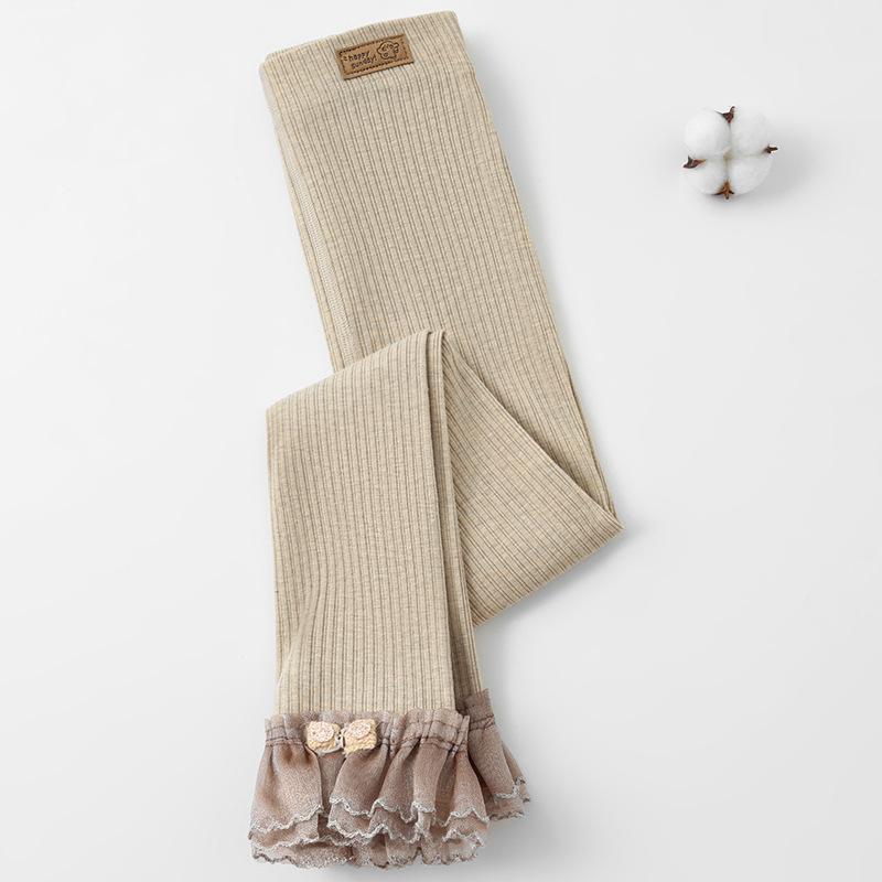 

Леггинсы для девочек Кружевной бант Детские брюки Эластичные Весенние Осенние Мягкие Трикотажные Брюки Для Подростков Хлопковые Детские Колготки Одежда XL