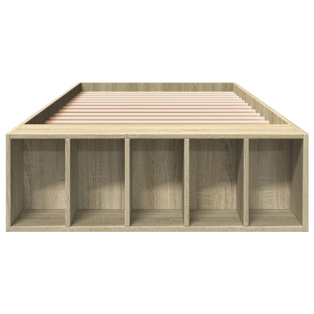 Bed Frame Sonoma Oak 75 x 190 cm Particleboard