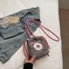 Embroidery donut messenger bag women's new casual shoulder bag commuter versatile portable bucket bag