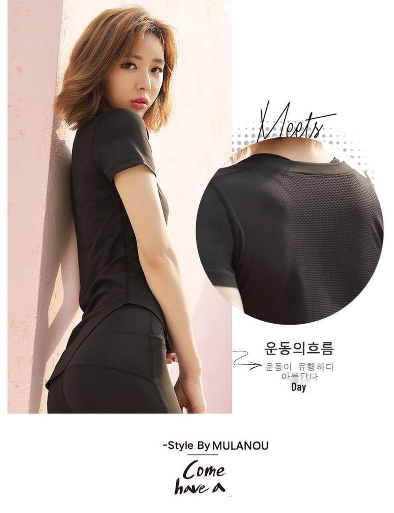 Women's Quick-Dry Yoga Set: Hollow Out Top with Short Sleeves and Tight Pants - 3-Piece Summer Fitness Outfit