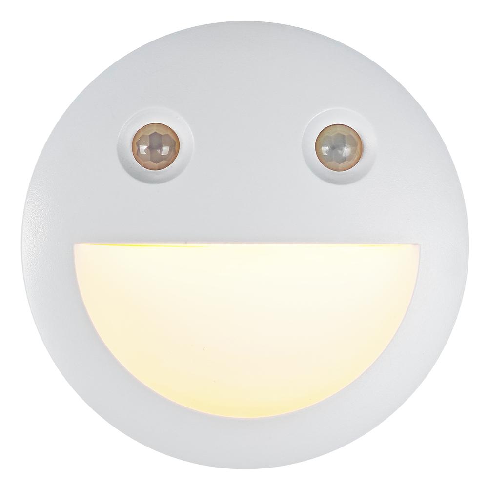 

DC-SNL Smile Motion Sensing Night Light Magnetic Absorption Hanging Wall Lamp (Battery Not Included) White
