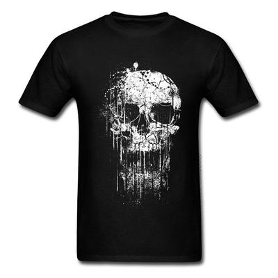 Cooles Totenkopf T-Shirt Neues Design Kurzarm Herren T-Shirts Berühmte Marke Mode Sommer T-Shirt Rundhalsausschnitt Kostenloser Versand