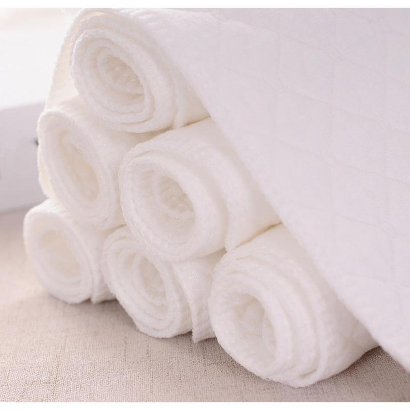 10 Pieces Of Three-Layer Eco-Cotton Diapers For Babies Cotton Diapers Rewashable Absorbent And Breathable 32*12cm