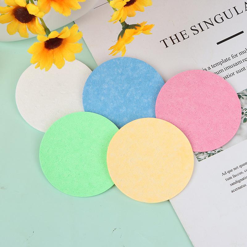 10Pcs Soft Facial Cleaning Sponge Pad Facial Washing Cleaning Compressed Cleanser Sponge Puff Spa Exfoliating Face Care