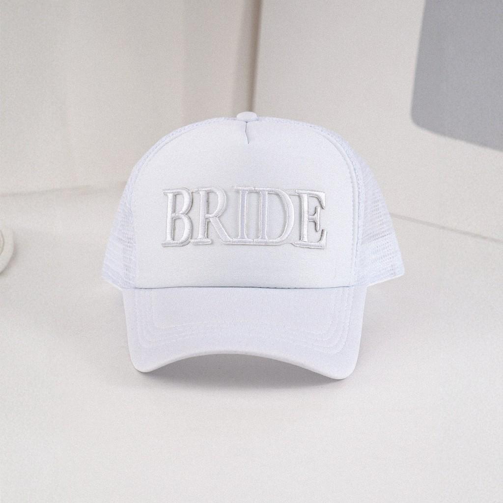 Bride 3d Embroidered Baseball Cap With Adjustable Fit For Summer Weddings