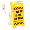 Schreibtischschild "Lass mich in Ruhe, ich bin beschäftigt" Für Schreibtisch Warnschild Geformter Notizhalter Kreatives Acryl Warnschild Für Schreibtisch-Display