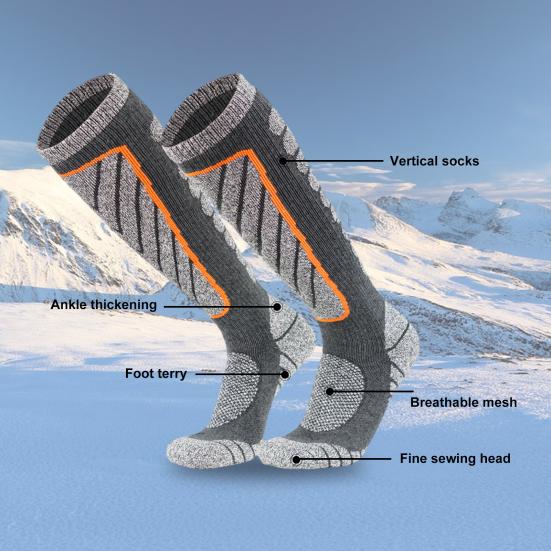 

Yousheng, 1 пара длинных лыжных носков, дышащие, износостойкие, впитывающие влагу, термобелье, до колена, носки для катания на сноуборде, коньках, лыжах