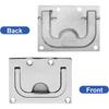 2pcs Hatch Pull Flush Lift Solid Boat Ring Hatches Handles with Screws