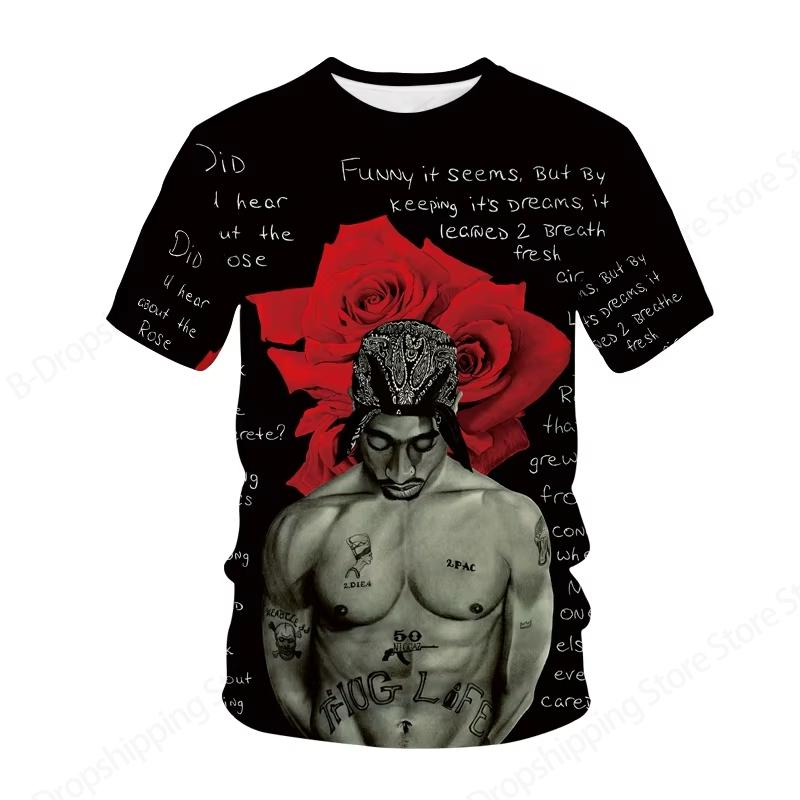 

New Men s Women s Rapper Tupac T Shirt 3d 2pac Print Tshirt Men Fashion Summer Casual Short Sleeve T-shirt Women Tops Tees Album S