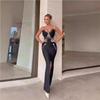 Europäisches und amerikanisches Damen-Bandage-Rock-Abendkleid Kette Retro Schlank und dünn Schwere Industrie Temperament High-End-Kleid