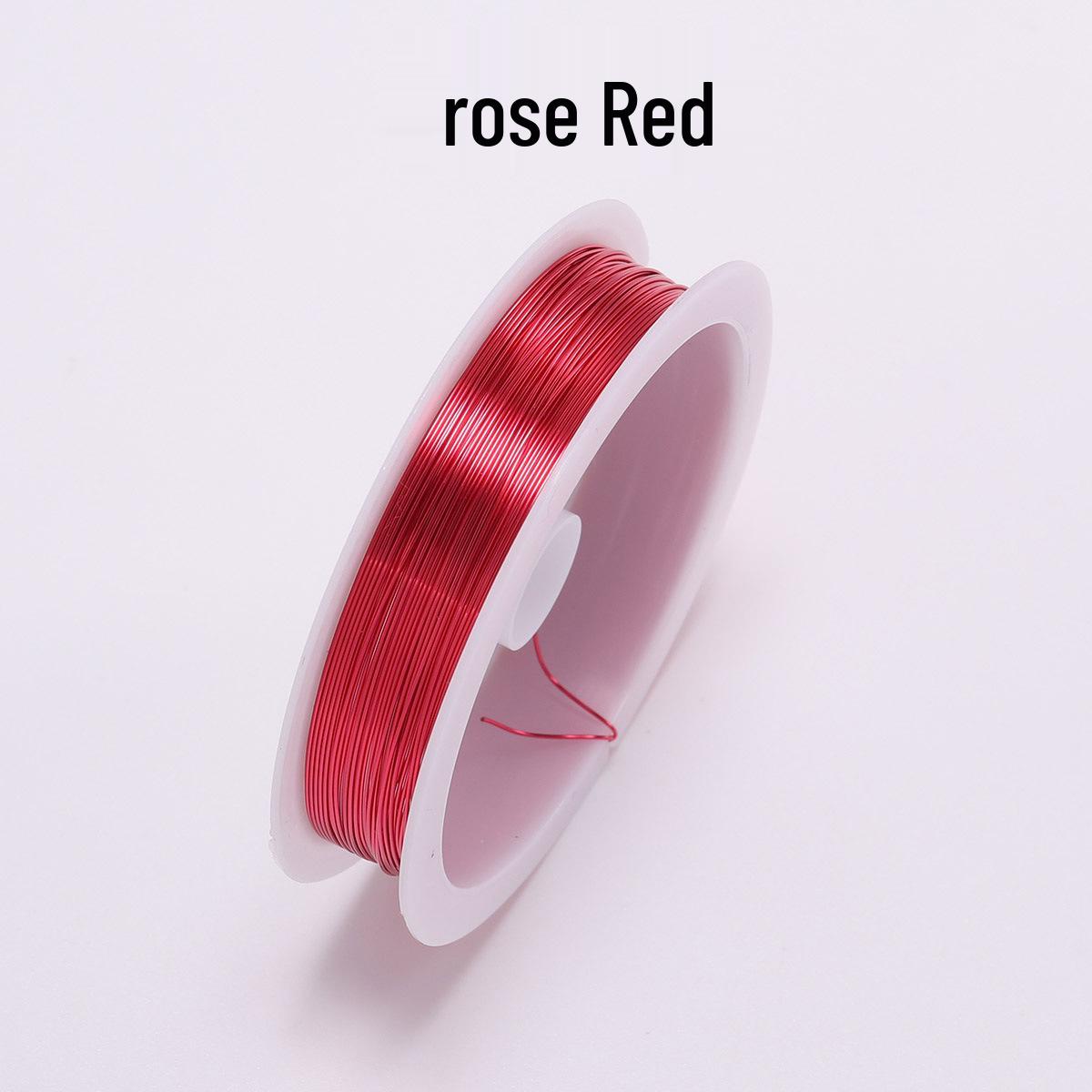 

Цветная медная проволока 0,3-0,4 мм для бисероплетения, изготовления украшений своими руками и рукоделия 0.4mm*9m, 17g розы красного