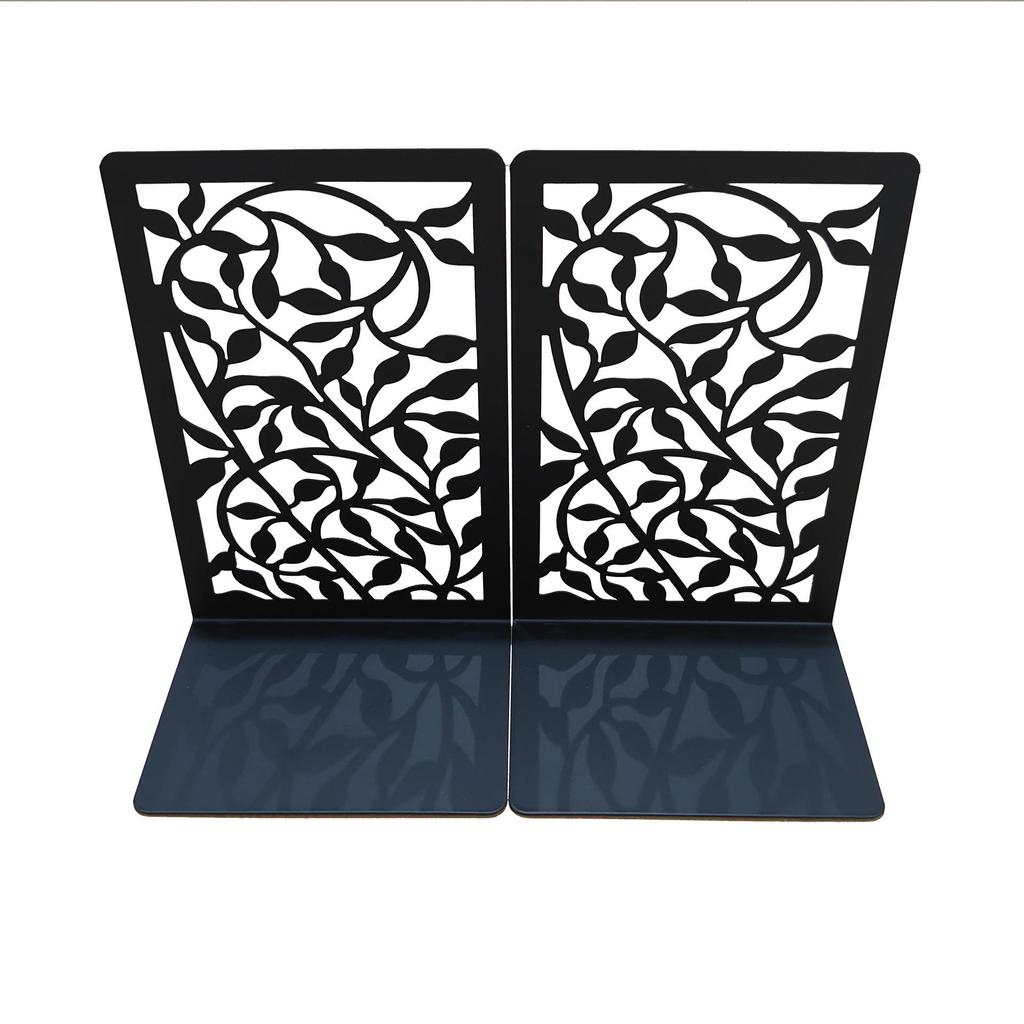 Tree Shadow Skull Metal Bookends - Student Reading Supplies, Retro Hollow Design