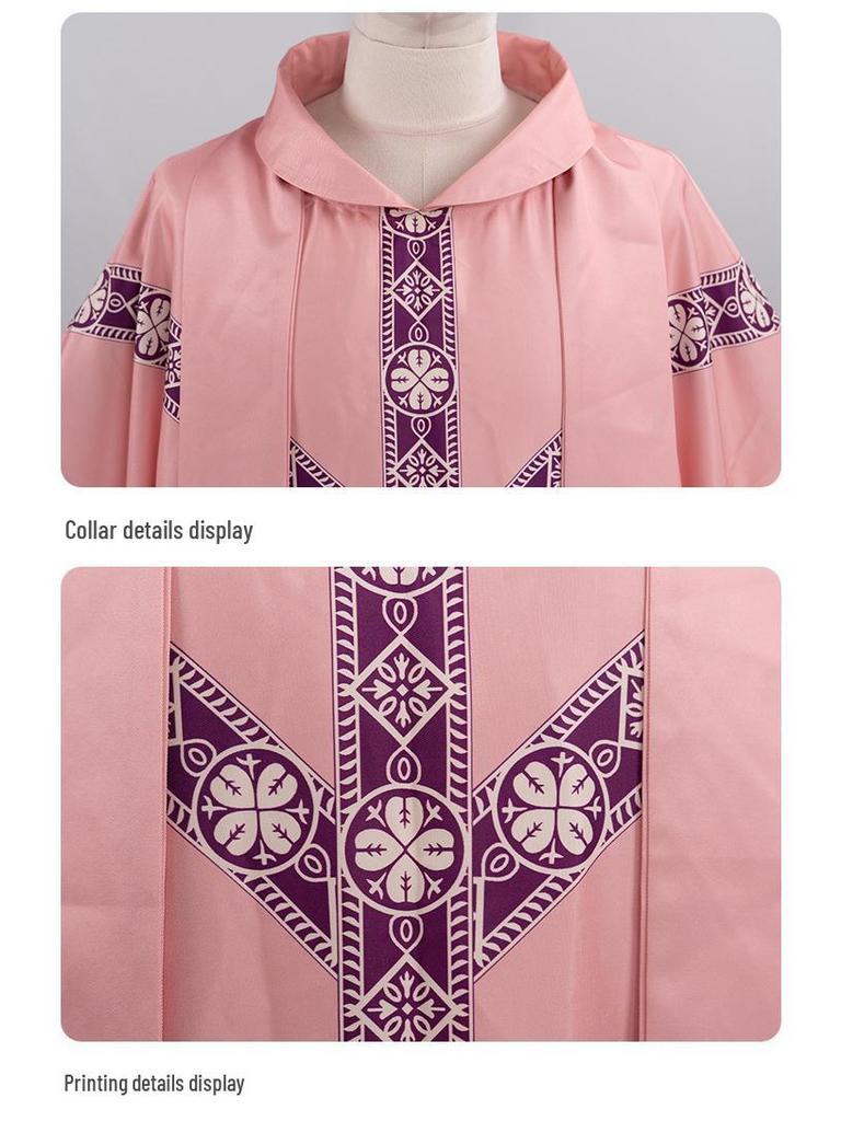 Medieval Halloween Priest Cloak with Tassels: Cosplay Long Robe Costume