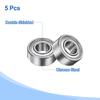 uxcell 5 sztuk Łożysko kulkowe głębokie rowkowane MR104ZZ 4x10x4mm Stal chromowana Miniaturowe łożysko Podwójnie uszczelnione Precyzyjne łożysko P5 (AB EC 5)