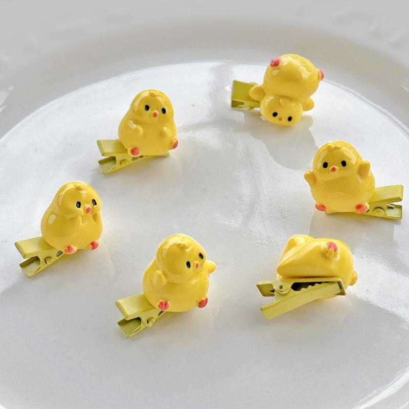 Princess Hair Clip 3D Chicken Hairpin Lovely Chick Hair Catch Barrettes Strong Hold Hairpin for Girls