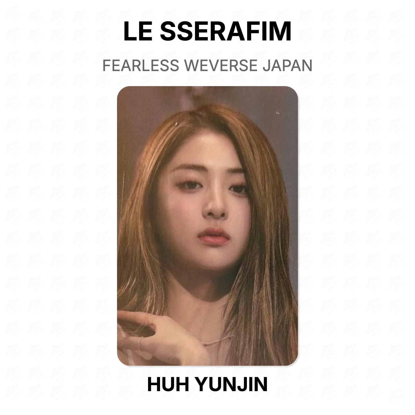 LE SSERAFIM FEARLESS WEVERSE JAPAN Official Photocard HUH YUNJIN