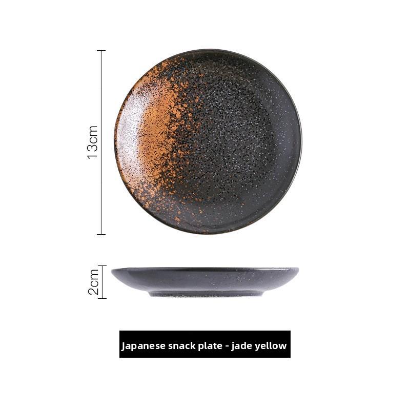 5-inch Small Ceramic Saucers Japanese-style Tableware for Home Use Vinegar Saucers Condiment Saucers Creative Snack Plates
