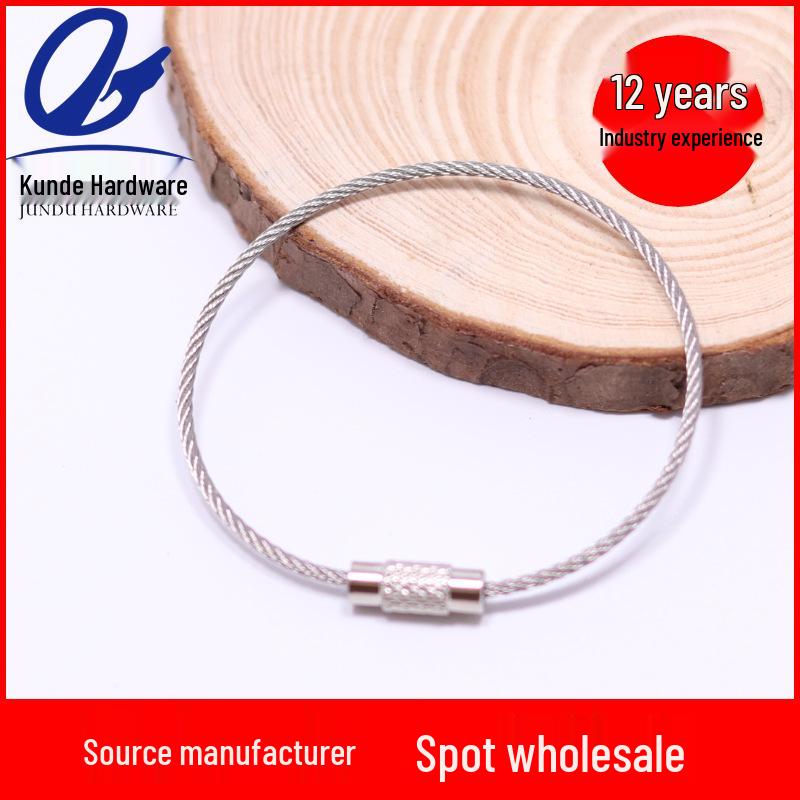 Замок-брелок из стального троса. Copper fittings, no wire rope
