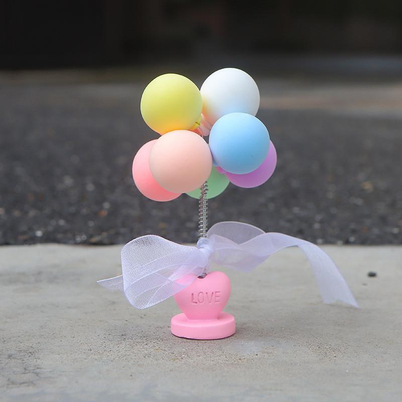 Cute Cartoon Balloon Car Ornament For Car Interior Clay Material