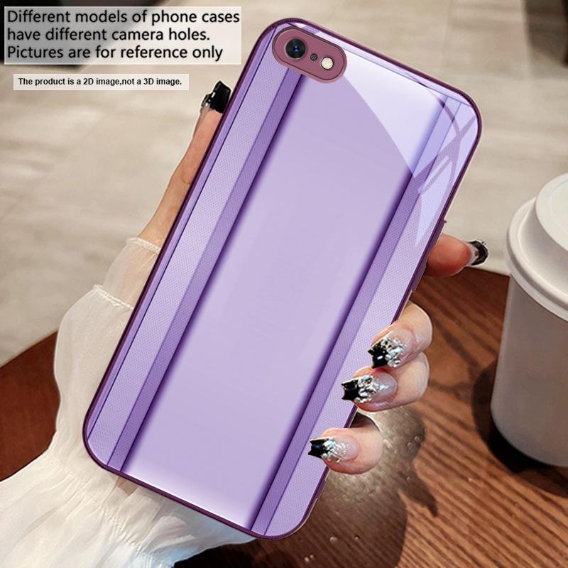 Golden Orange Border For iPhone 17 Air 16 E 15 14 13 Plus 12 Mini 11 17 Pro Max XR Xs Max 16E 7 8 Tempered Glass Phone Case