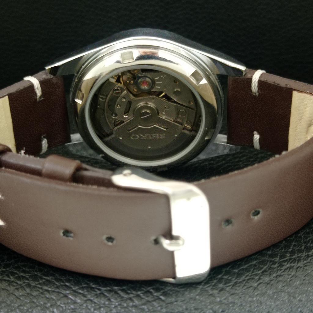 VINTAGE SEIKO 5 AUTOMATIC 6309A JAPAN MENS REFURBISHED ORANGE WATCH a442510-1