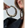 Fashion Exaggerated Leopard Print Big Circle Earrings Female Stylish Sexy Geometric Earring Eardrop Ear Stud Earring Accessories