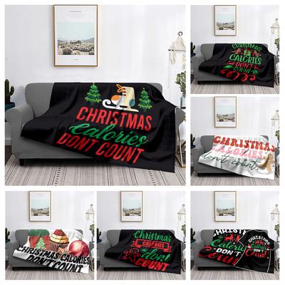 Home Decoration Plush Throw Sofa Blanket Bedspread Bed Fluffy Soft Blankets Decor Plaid Modern Halloween Merry Christmas Winter