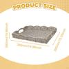Hand Woven Imitation Rattan Serving Tray with Handles for Breakfast, Drinks, Snack Dining/Coffee