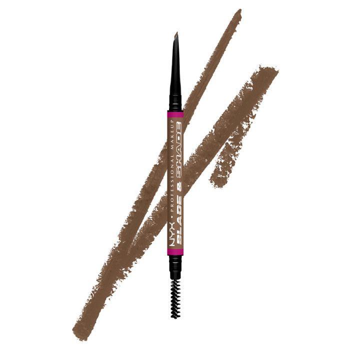 NYX Professional Makeup Blade & Shade, Crayon Sourcils Double Embout, Tenue Jusqu'à 16h, Taupe