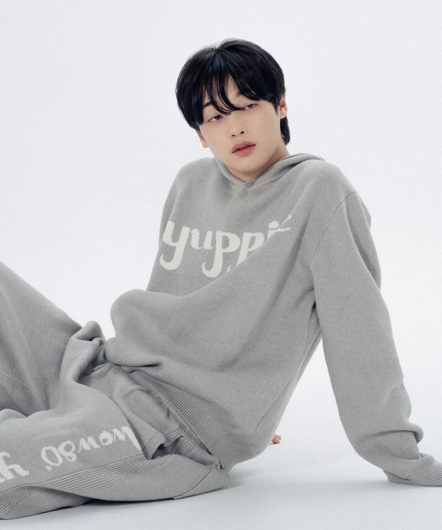 Mayol Men S Yuppie Knit Hooded Pullover_Melange Gray Note/Xl