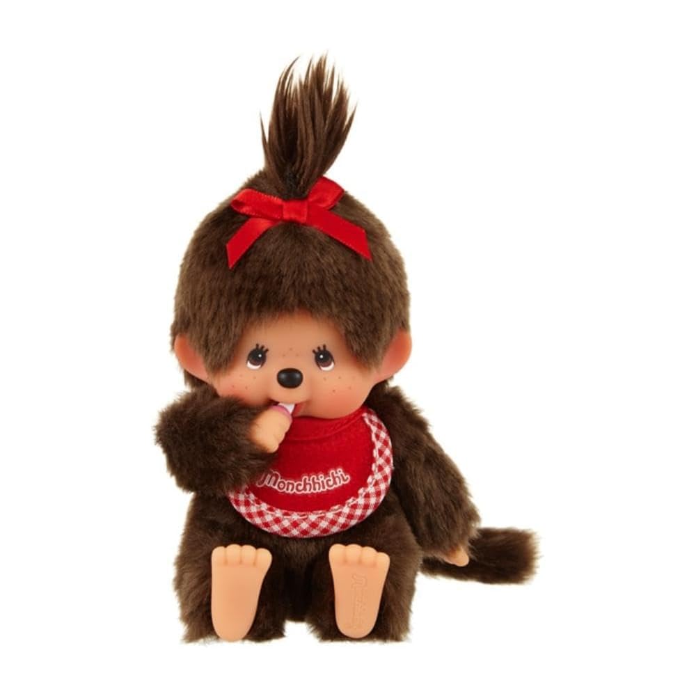 Sekiguchi Monchhichi Premium Standard SS Brown Plush Doll 14cm X 9cm X 7cm